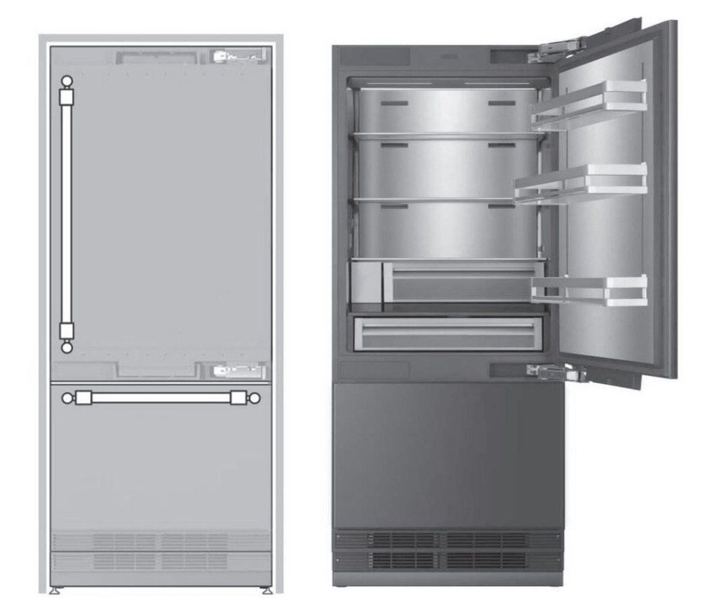 ILVE URBM30SIWPRY 30 inch Built-In Bottom Freezer Refrigerator with 16 cu. ft. Capacity, Reversible Door, Energy Star, Sabbath Mode