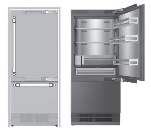 [URBM30SIWPRY] ILVE URBM30SIWPRY 30 inch Built-In Bottom Freezer Refrigerator with 16 cu. ft. Capacity, Reversible Door, Energy Star, Sabbath Mode, Panel Ready