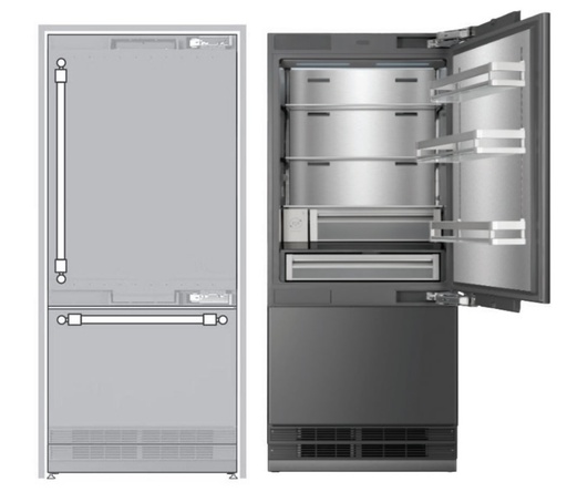 [URBM36SIWPRY] ILVE URBM36SIWPRY 36 inch Built-In Bottom Freezer Refrigerator with 19.8 cu. ft. Capacity, Reversible Door, Energy Star, Sabbath Mode 