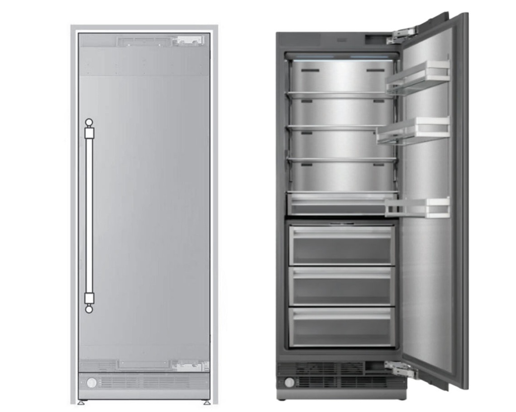 ILVE URFC30SNW 30 inch Refrigerator Column with 16 cu. ft. Capacity, Internal Water Dispenser, Reversible Door 