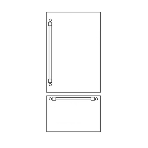 [UPBM30SSG] ILVE UPBM30 Nostalgie 30 inch Bottom Mount Door Panels (Stainless Steel, Brass)