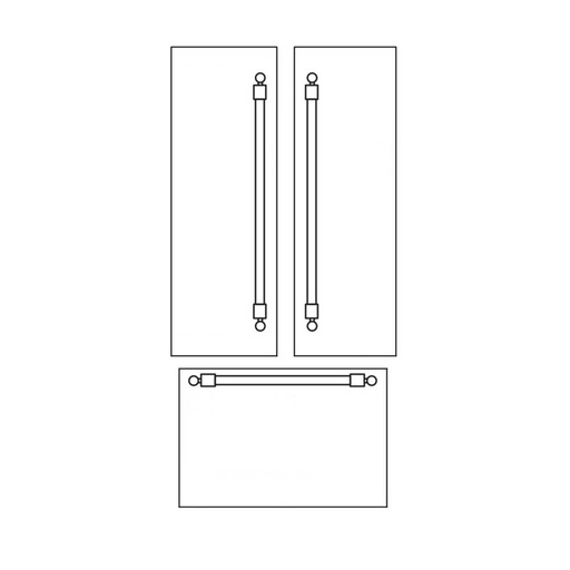 [UPFD36SSG] ILVE UPFD36 Nostalgie 36 inch French Door Panels  (Stainless Steel, Brass)