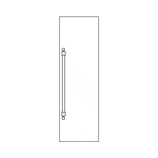 [UPFC36SSG] ILVE UPFC36 Nostalgie 36 inch Column Door Panel (Stainless Steel, Brass)