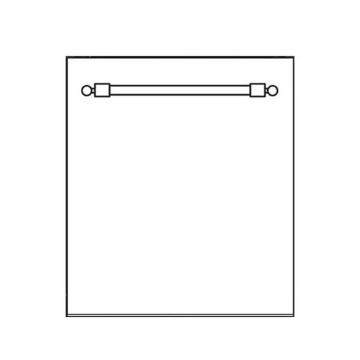 [UPDD24SSG] ILVE UPDD24 Nostalgie Dishwasher Panel (Stainless Steel, Brass)