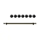 ILVE Burnished Knobs and Handle Bundle for 30 inch Nostalgie Dual Fuel 