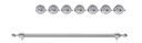 ILVE Chrome Knobs and Handle Bundle for 30 inch Nostalgie Dual Fuel