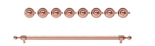 [EN36P6111] ILVE Copper Knobs and Handle Bundle for 36 inch Nostalgie Dual Fuel 