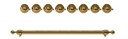 ILVE Brass Knobs and Handle Bundle for 36 inch Nostalgie Dual Fuel