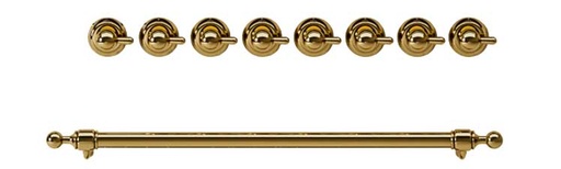 [EN36G6111] ILVE Brass Knobs and Handle Bundle for 36 inch Nostalgie Dual Fuel