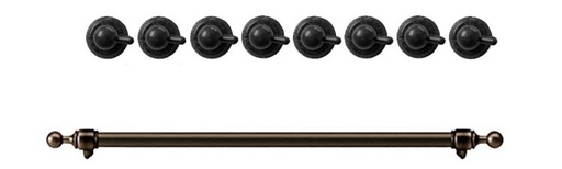 [EN36B6111] ILVE Burnished Knobs and Handle Bundle for 36 inch Nostalgie Dual Fuel