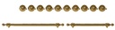 ILVE Brass Knobs and Handles Bundle for 40 inch Nostalgie Dual Fuel