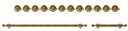 ILVE Brass Knobs and Handles Bundle for 48 inch Nostalgie Dual Fuel with Griddle