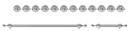 ILVE Chrome Knobs and Handles Bundle for 48 inch Nostalgie Dual Fuel with Griddle