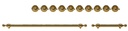ILVE Brass Knobs and Handles Bundle for 48 inch Nostalgie Dual Fuel with Frenchtop