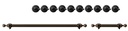 ILVE Burnished Knobs and Handles Bundle for 48 inch Nostalgie Dual Fuel with Frenchtop