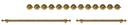 ILVE Brass Knobs and Handles Bundle for 60 inch Nostalgie Dual Fuel with Griddle