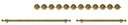ILVE Brass Knobs and Handles Bundle for 60 inch Nostalgie Dual Fuel with Griddle/Frenchtop