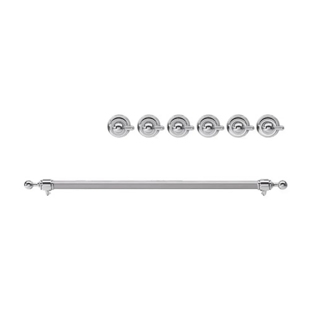 ILVE Chrome Knobs and Handle Bundle for 30 inch Nostalgie Induction