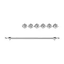 ILVE Chrome Knobs and Handle Bundle for 30 inch Nostalgie Induction