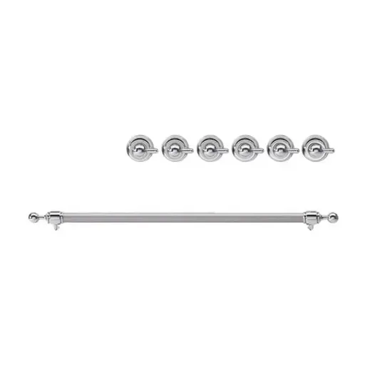[EN30CI4111] ILVE Chrome Knobs and Handle Bundle for 30 inch Nostalgie Induction