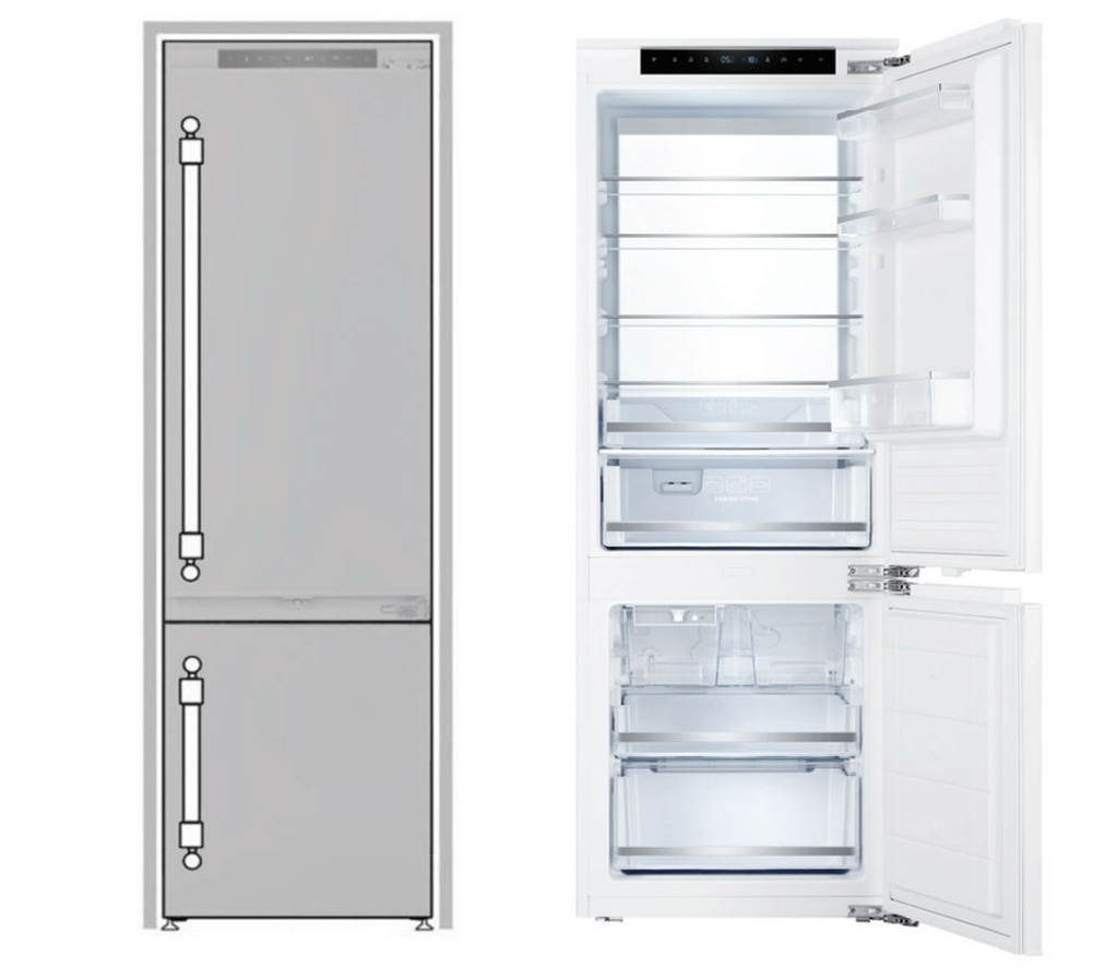 ILVE URBM22SIWPRY 24 inch Built-In Bottom Freezer Refrigerator with 8.6 cu. ft. Capacity, Automatic Ice Maker, in Panel Ready