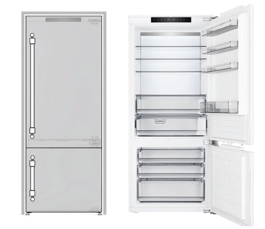 ILVE URBM28SIWPRY 28 inch Bottom Freezer Refrigerator with 12 cu. ft. Capacity, Automatic Ice Maker, Panel Ready