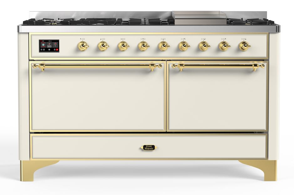 ILVE UM15F Majestic II 60 inch Dual Fuel Range with 9 Burners, Griddle