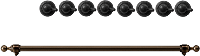 ILVE Burnished Knobs and Handle Bundle for 36 inch Nostalgie Induction