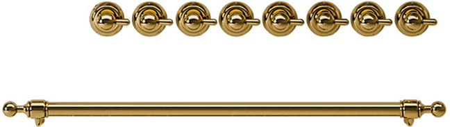 ILVE Brass Knobs and Handle Bundle for 36 inch Nostalgie Induction