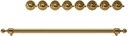 ILVE Brass Knobs and Handle Bundle for 36 inch Nostalgie Induction