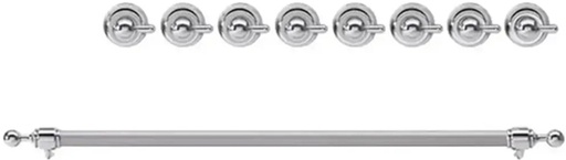 [EN36CI6111] ILVE Chrome Knobs and Handle Bundle for 36 inch Nostalgie Induction