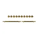 ILVE Brass Knobs and Handle Bundle for 40 inch Nostalgie Induction