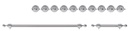 ILVE Chrome Knobs and Handle Bundle for 48 inch Nostalgie Induction