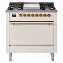 ILVE UP36FNM Nostalgie II 36 inch Dual Fuel Range with 6 Burners and Griddle