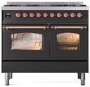 ILVE UPD406NMPMGP Nostalgie II 40 inch Dual Fuel Range Copper Trim Bundle Including Copper Knobs and Handles (Limited Edition)