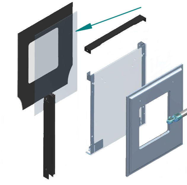 ILVE Parts EA7814026110000 Inside Door Glass for UOV 30 E3 (A/504/87/16)