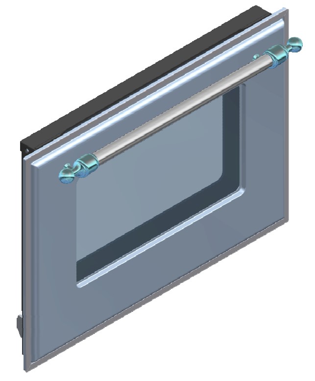 ILVE Parts EG9622001703108 Complete Triple Glass Door Kit for 60" Range UOV 60 E3 (Blue Grey, Chrome Trim)