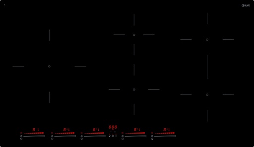 [UHCI36TCRPBK] ILVE UHCI36TCRP Professional Plus II 36 inch Built-In Induction Cooktop with 5 Element Zones