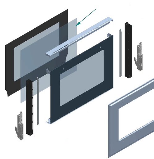 [EA7814029110000] ILVE Parts EA7814029110000 Intermediate Door Glass of UOV 76 E3 Oven Doors