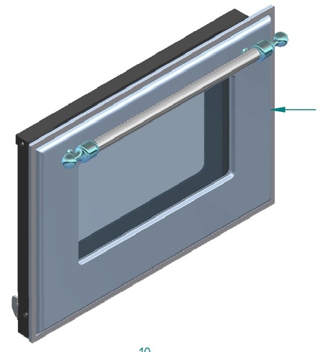 [EG9622012005618] ILVE Parts EG9622012005618 Complete Triple Glass Door Kit for UOV 60 E3 Ovens (Emerald Green, Burnished Trim) 